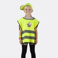 Светоотражающий детский жилет  YoYo-K203 KID, с нанесённой печатью "Панда"