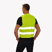 Kamizelka odblaskowa dla dorosłych 201/2P/Ż/S siatkowa  - żółta