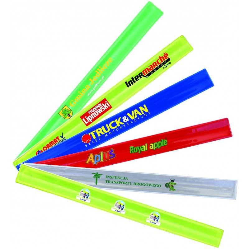 50 Stück-Set mit Farbige Aufdruck  - Reflektierendes Schnappband