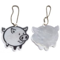 Reflektierender weicher Anhänger - Silberschwein