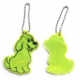 Weicher reflektierender Anhänger - gelber Hund