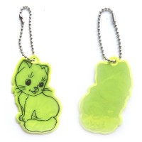 Weicher reflektierender Anhänger - gelbe Katze