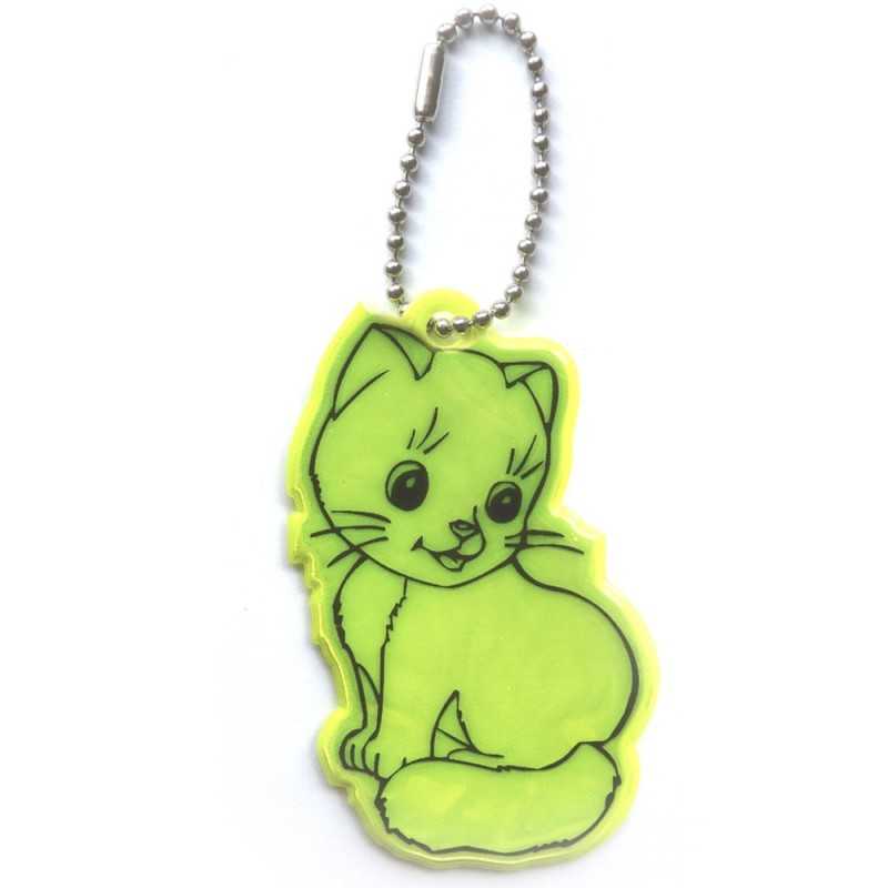 Weicher reflektierender Anhänger - gelbe Katze
