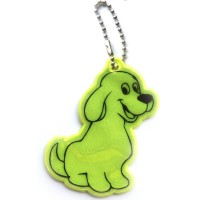 Weicher reflektierender Anhänger - gelber Hund