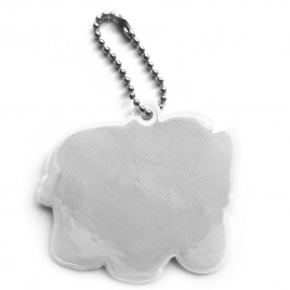 Weicher reflektierender Anhänger - silberner Elefant
