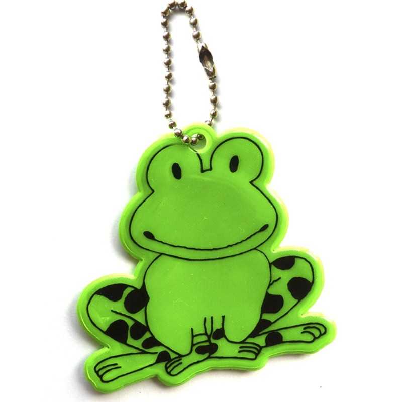 Reflektierender weicher Anhänger - grüner Frosch