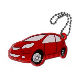Zawieszka odblaskowa miękka - Auto czerwone