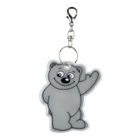Zawieszka odblaskowa miękka - Bear pomarańczowa