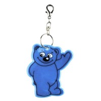 Zawieszka odblaskowa miękka - Bear czerwona