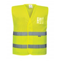 Warnweste - halbmaschiges C494-Gelb