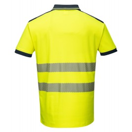 Koszulka Polo ostrzegawcza CE T180 żółta