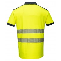 Koszulka Polo ostrzegawcza CE T180 żółta