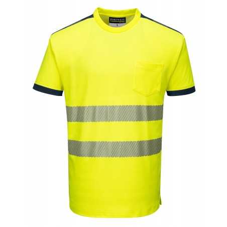 T-Shirt ostrzegawczy CE T181 żółty
