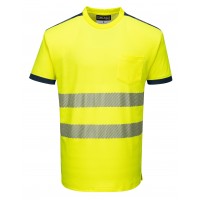 T-Shirt ostrzegawczy CE T181 żółty