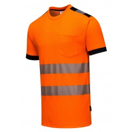 T-Shirt ostrzegawczy CE T181 pomarańczowy