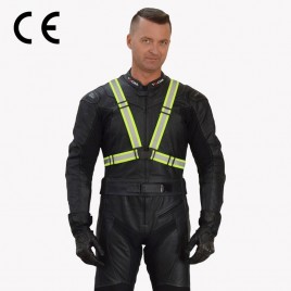 Rubber reflective braces for adults - yellow