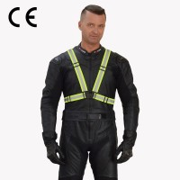 Rubber reflective braces for adults - yellow