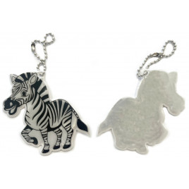 Zawieszka odblaskowa miękka - Zebra