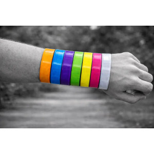Reflective snapband - silver