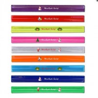 50 Stück-Set mit Farbige Aufdruck  - Reflektierendes Schnappband